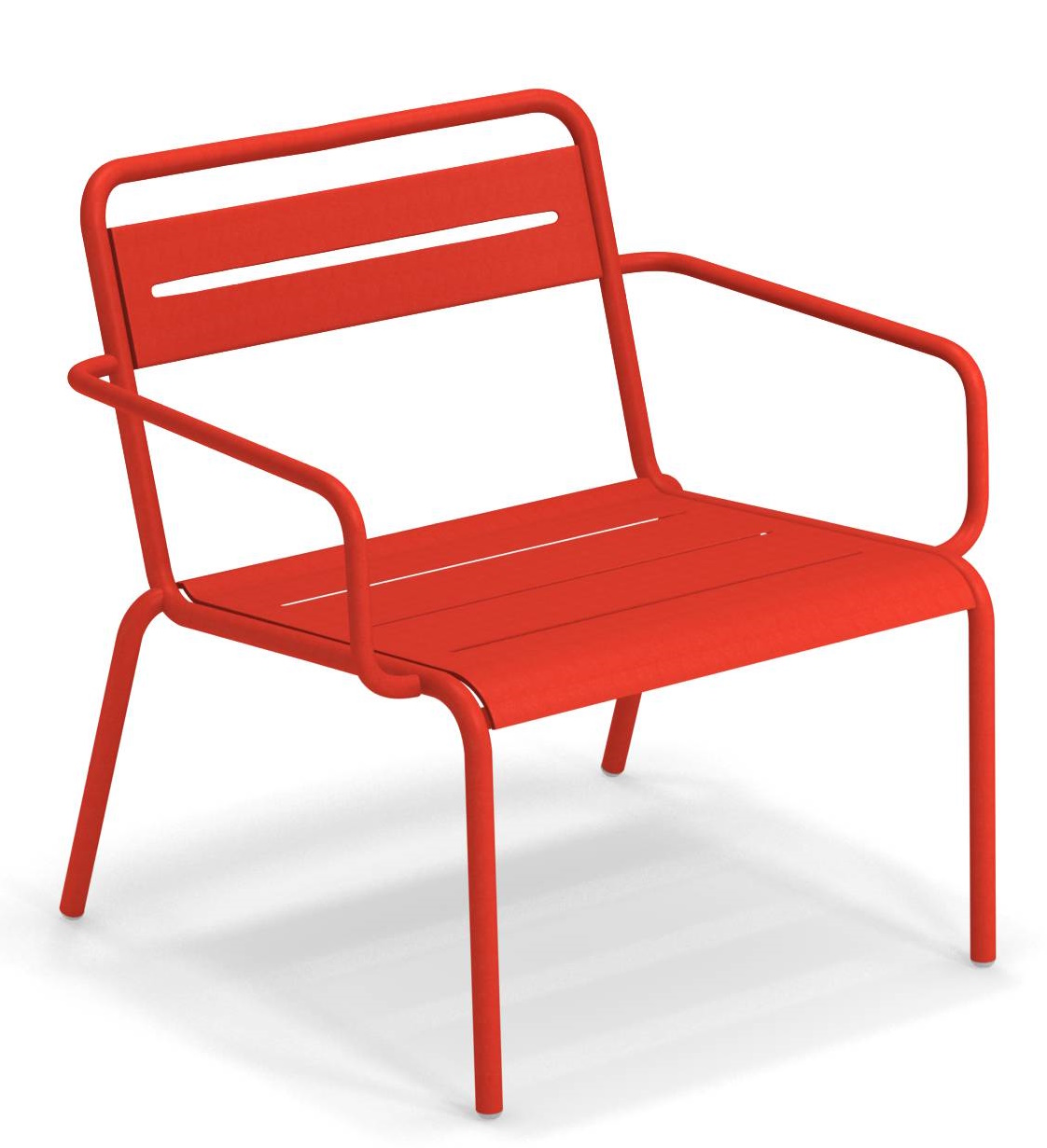 Roter Star Lounge Chair Sessel von Emu für den Garten oder die Terrasse.