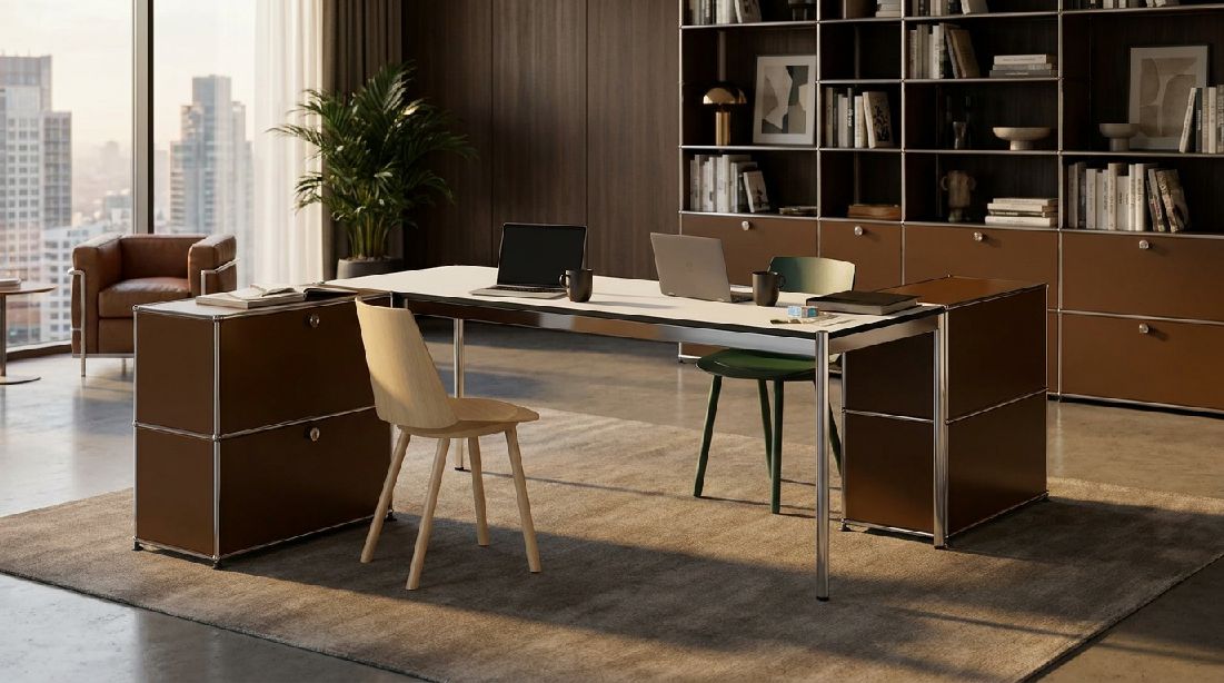Tafel met opbergelementen USM Haller