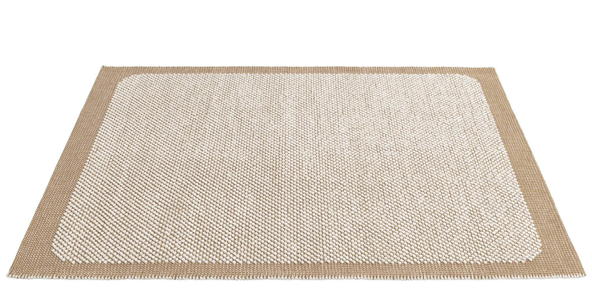 Beiger Pebble Rug Teppich von Muuto, ein moderner Teppich für Wohnzimmer und Schlafzimmer.
