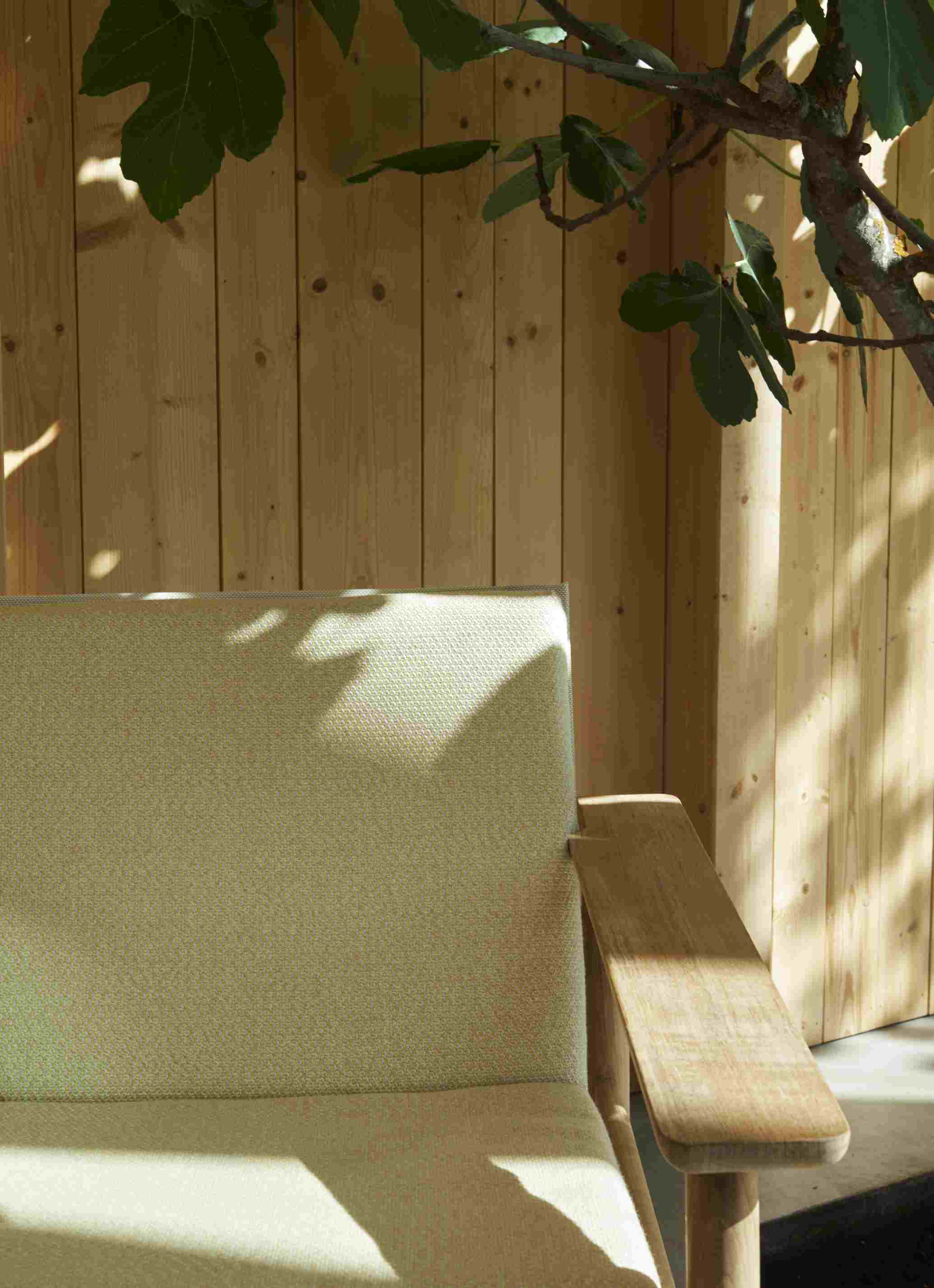 Pelagus Lounge Chair-zitkussen van Skagerak by Fritz Hansen, honinggeel