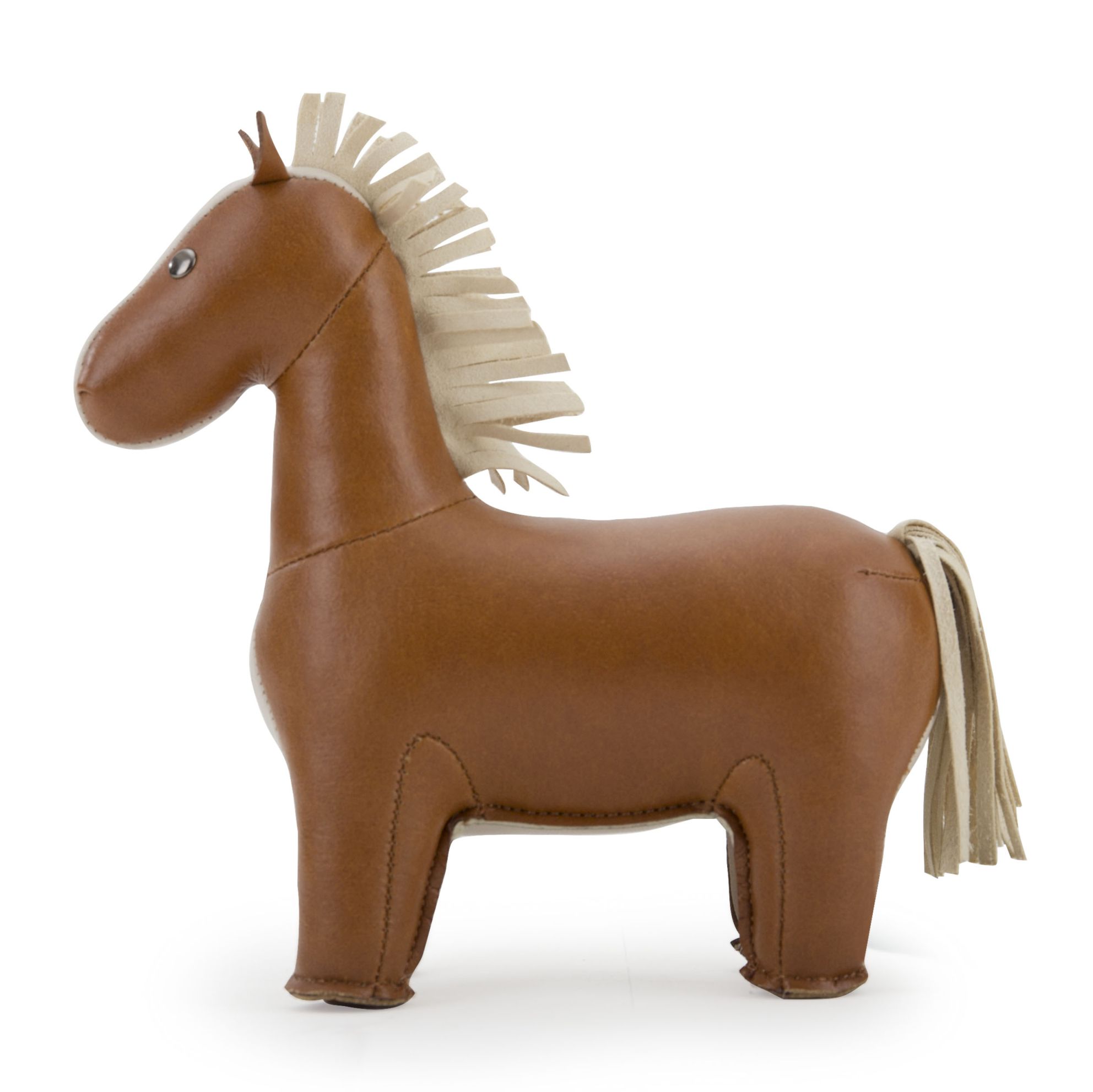 Briefbeschwerer Pferd in Tan und Wheat, dekoratives Accessoire für Schreibtisch und Büro.