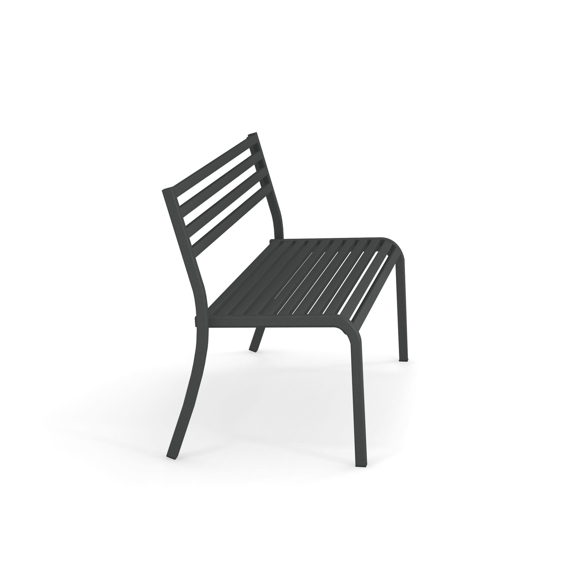 Emu Segno Bank, 128 cm, anthrazitfarben, für den Garten oder die Terrasse, modernes Design.