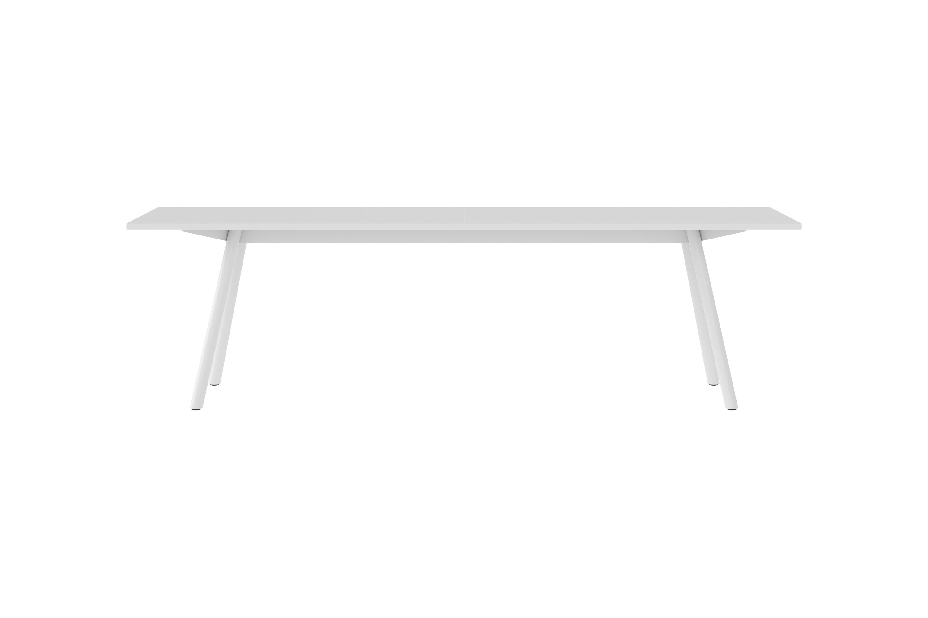 Heller New Tendency Masa Tisch mit minimalistischem Design und geraden, schrägen Tischbeinen.
