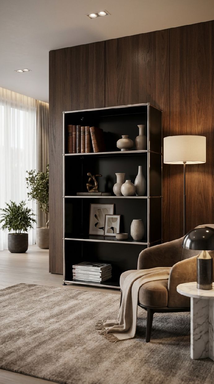 USM Haller open boekenkast H 144 cm