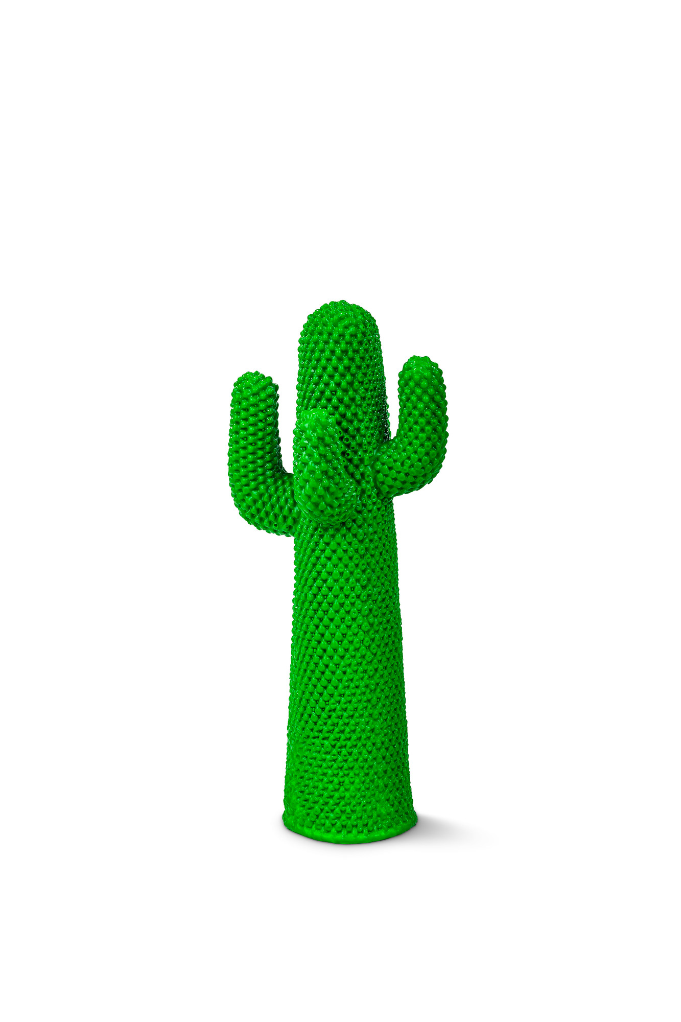Grüner Guframini Cactus Miniatur Designobjekt, stilisierter Kaktus für moderne Inneneinrichtung, Dekoration und Sammlerstück.