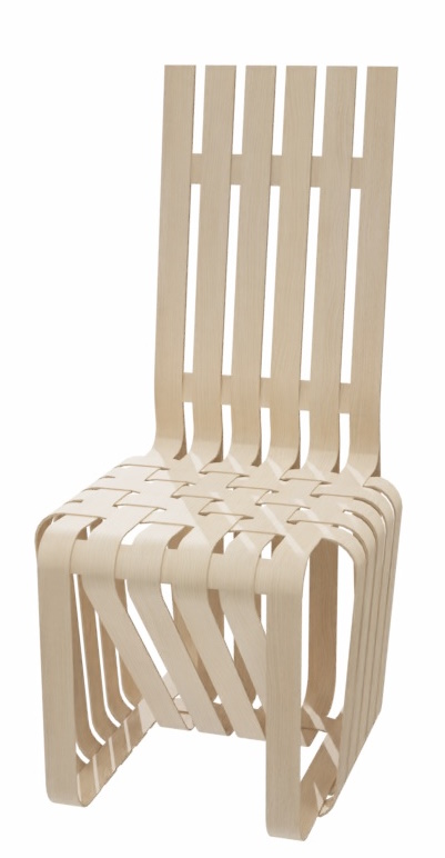Beiger Stuhl High Sticking mit hoher Rückenlehne, modernes Design, Knoll International Stuhl.