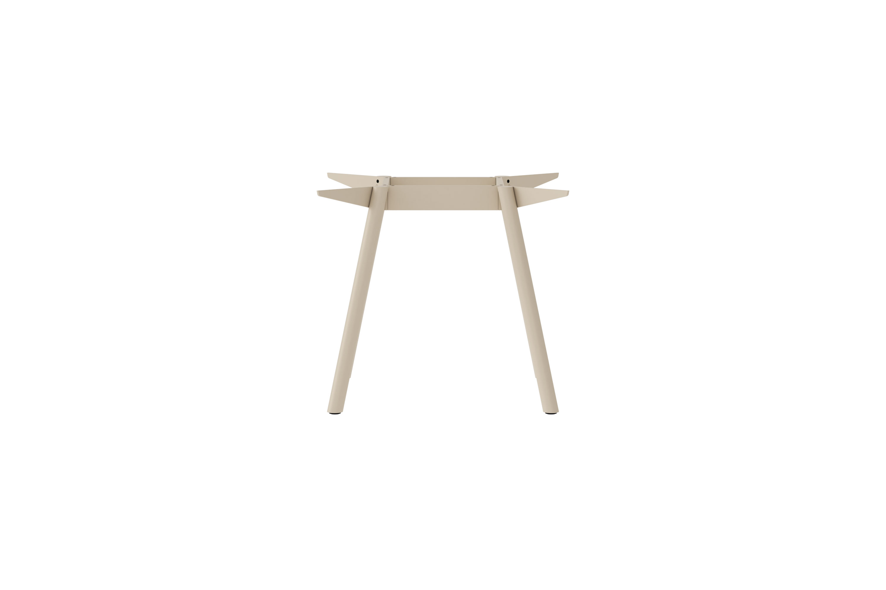 Masa Tischgestell aus Stahl von New Tendency, minimalistisches Design, beige lackiert, für Esstische und Schreibtische.
