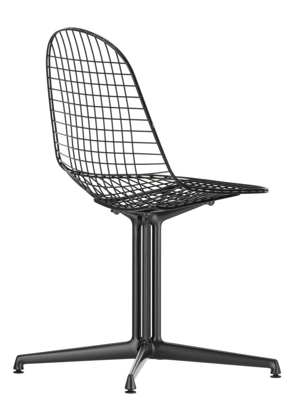 Schwarzer DKL Wire Chair Stuhl von Vitra, ungepolstert, mit filigranem Drahtgestell und modernem Design.