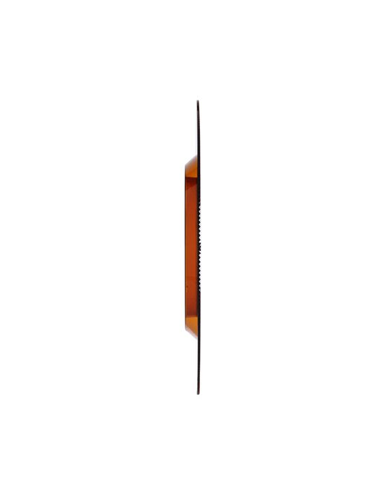 Seitenansicht des All Saints Spiegels von Kartell, ein Design-Wandspiegel mit plissiertem Rahmen.