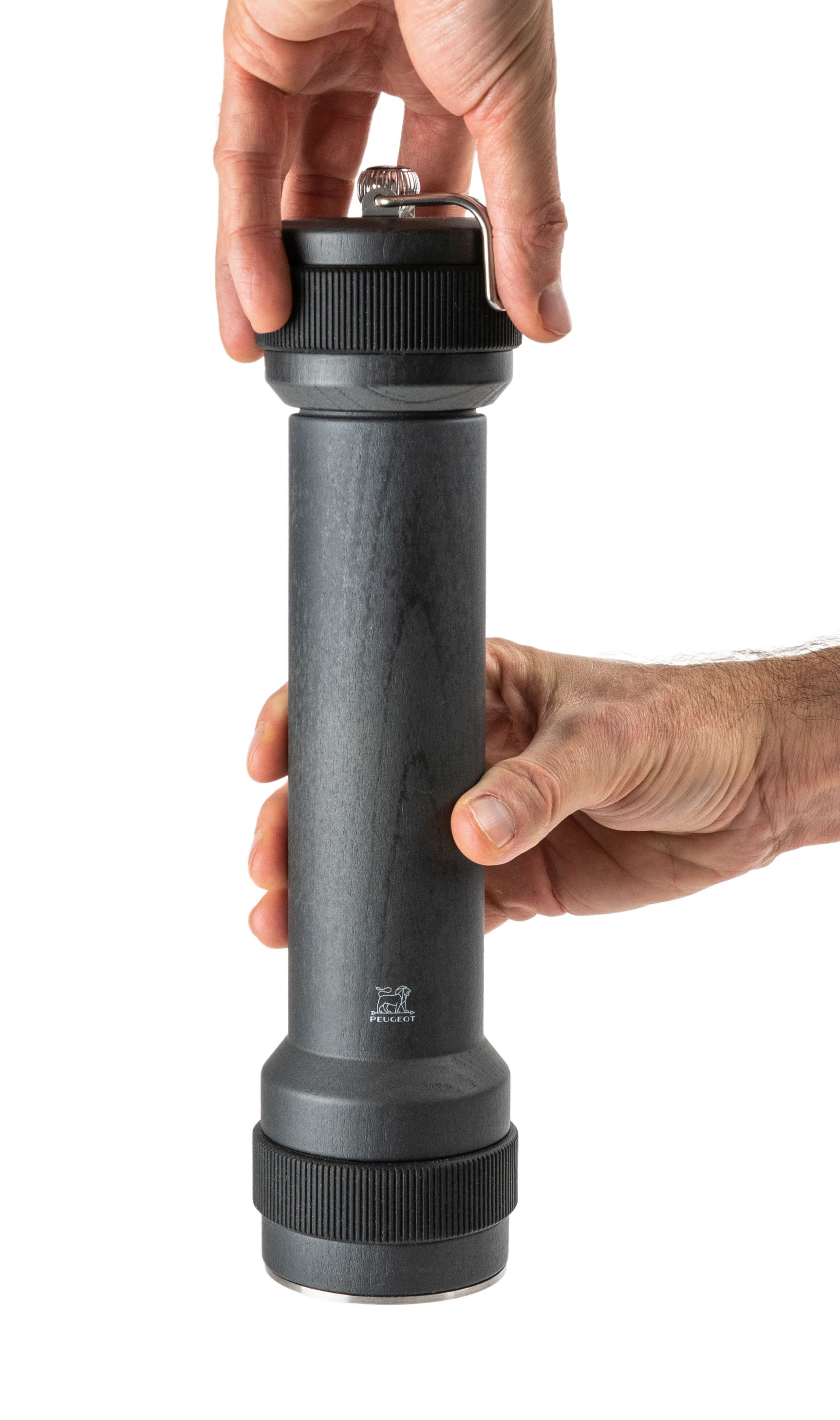 Graphitfarbene Peugeot Pfeffermühle für BBQ und Outdoor, 30 cm, manuelle Bedienung.