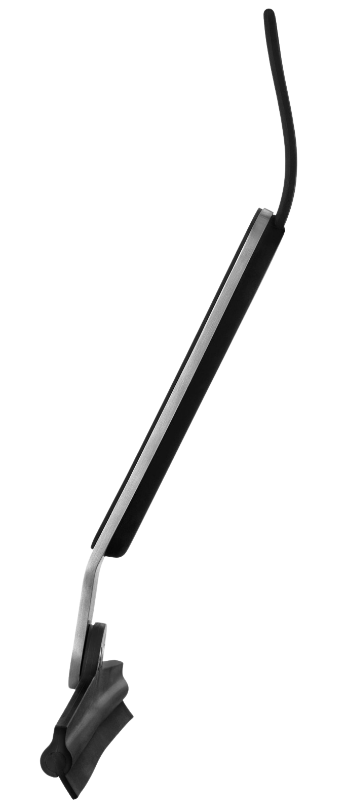Schwarzer Vipp Duschabzieher mit Edelstahl-Akzenten und ergonomischem Griff zur Reinigung von Duschkabinen und Fliesen.