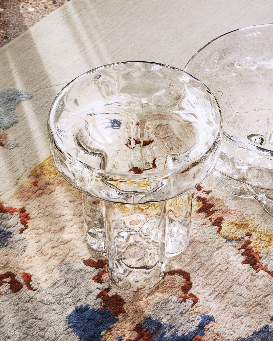 Soda bijzettafel Miniforms B 38 x D 38 x H 45 cm / Transparent Murano-glas