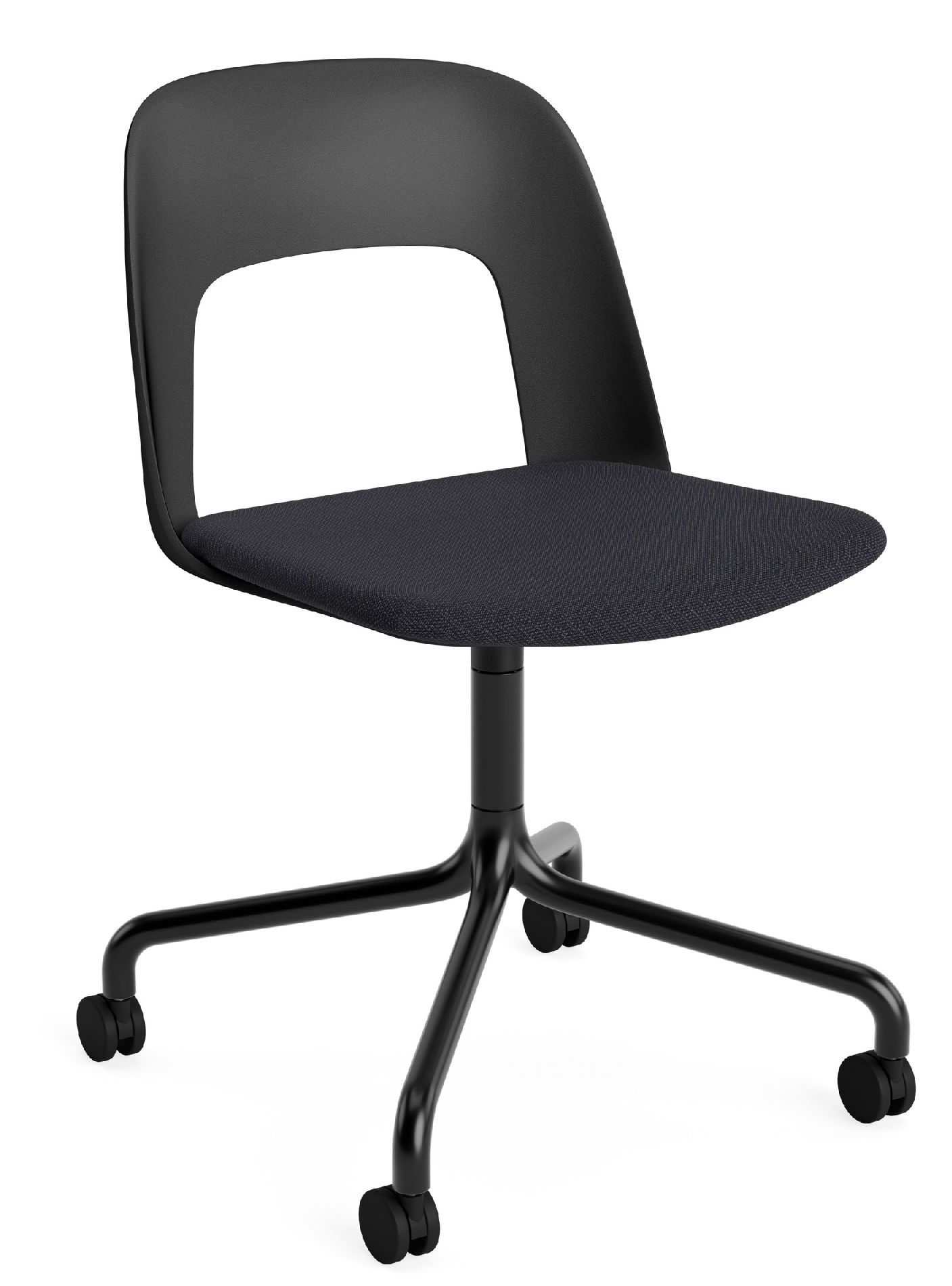 Layout Side Chair 163 draaistoel met vier poten van Hay