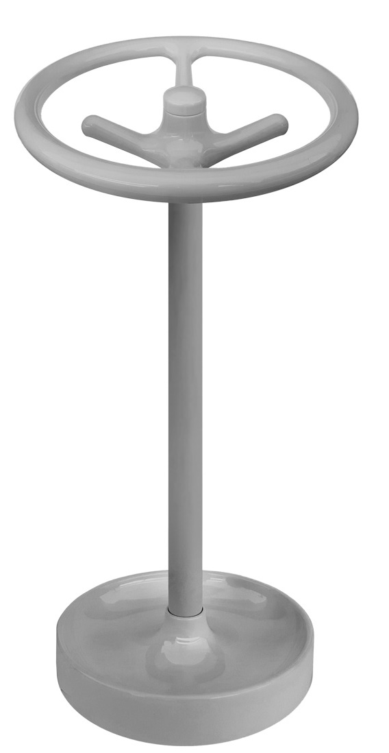 Bip Schirmständer von Rexite, moderner, runder Schirmhalter aus Metall in Grau, Höhe 56 cm.