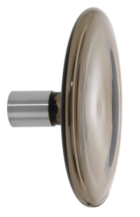 Schönbuch Bulb Garderobenhaken, Durchmesser 16 cm, in Silber. Moderner Wandhaken für Jacken und Mäntel.