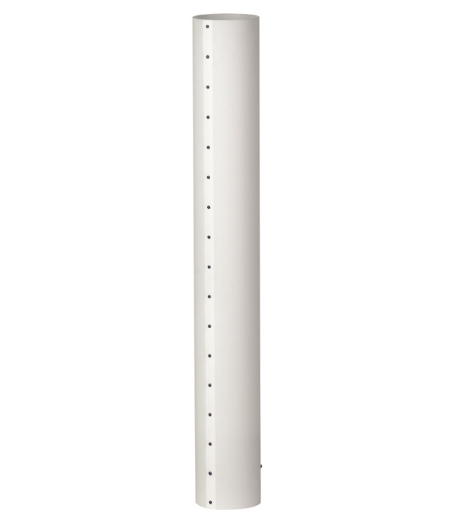 Weiße LED Stehleuchte XL Chameledeon, moderne Bodenlampe für Wohnzimmer und Büro.