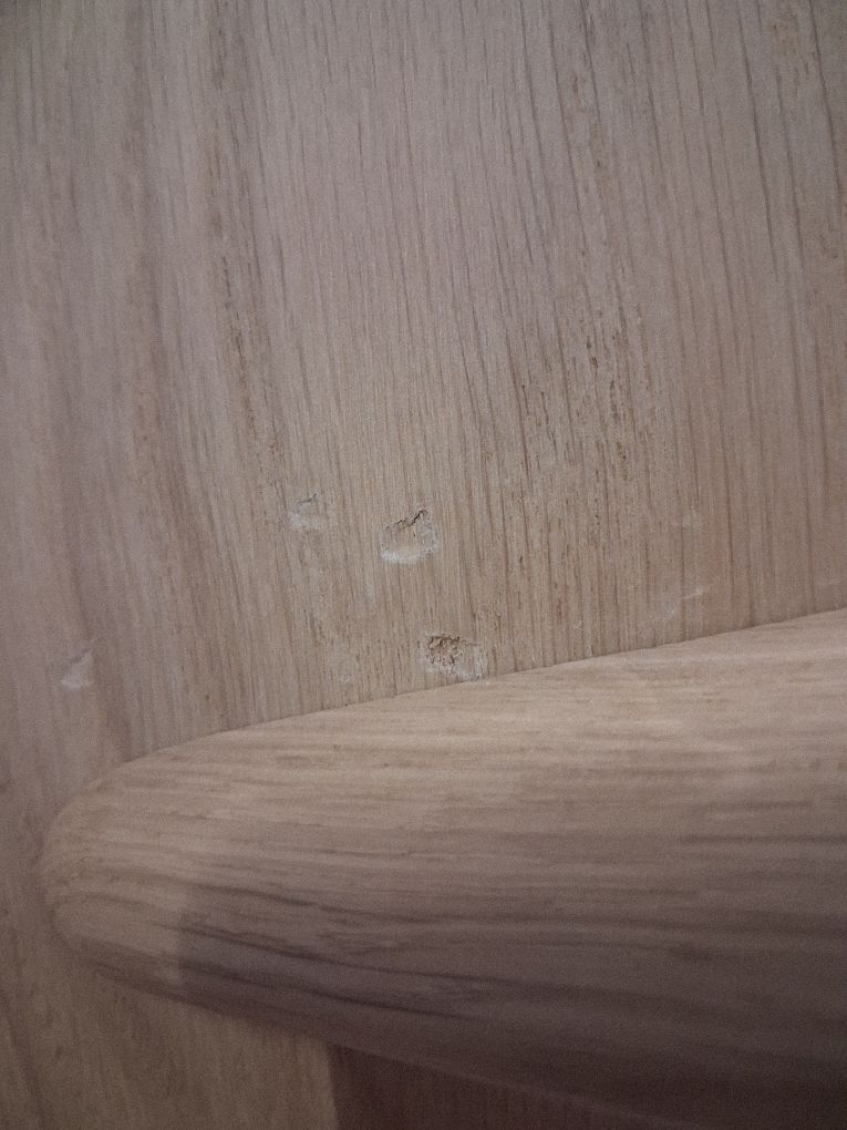 Slab Side Chair, eiken naturel, Tom Dixon, EXEMPLAAR MET GEBREKEN