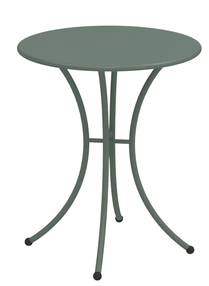 Emu Pigalle runder Gartentisch in Salbeigrün, ideal für Balkon und Terrasse.