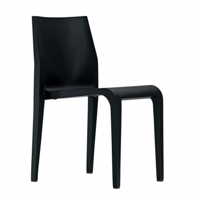 Schwarzer Laleggera Stuhl von Alias, moderner Designstuhl für Esszimmer und Wohnbereich.
