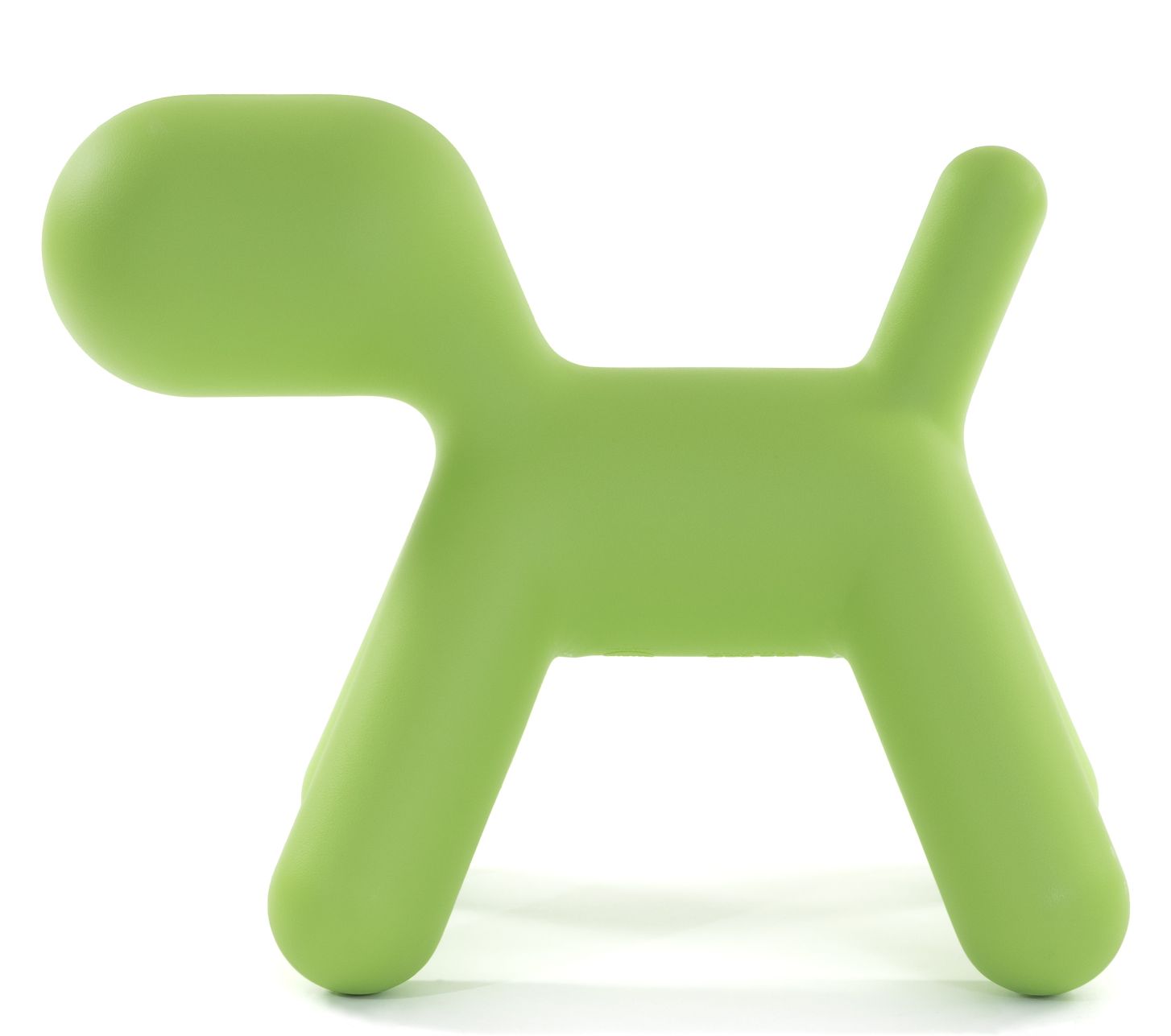Grüner Magis Puppy Hocker in Hundeform, Kindermöbel und Spielzeug für das Kinderzimmer.