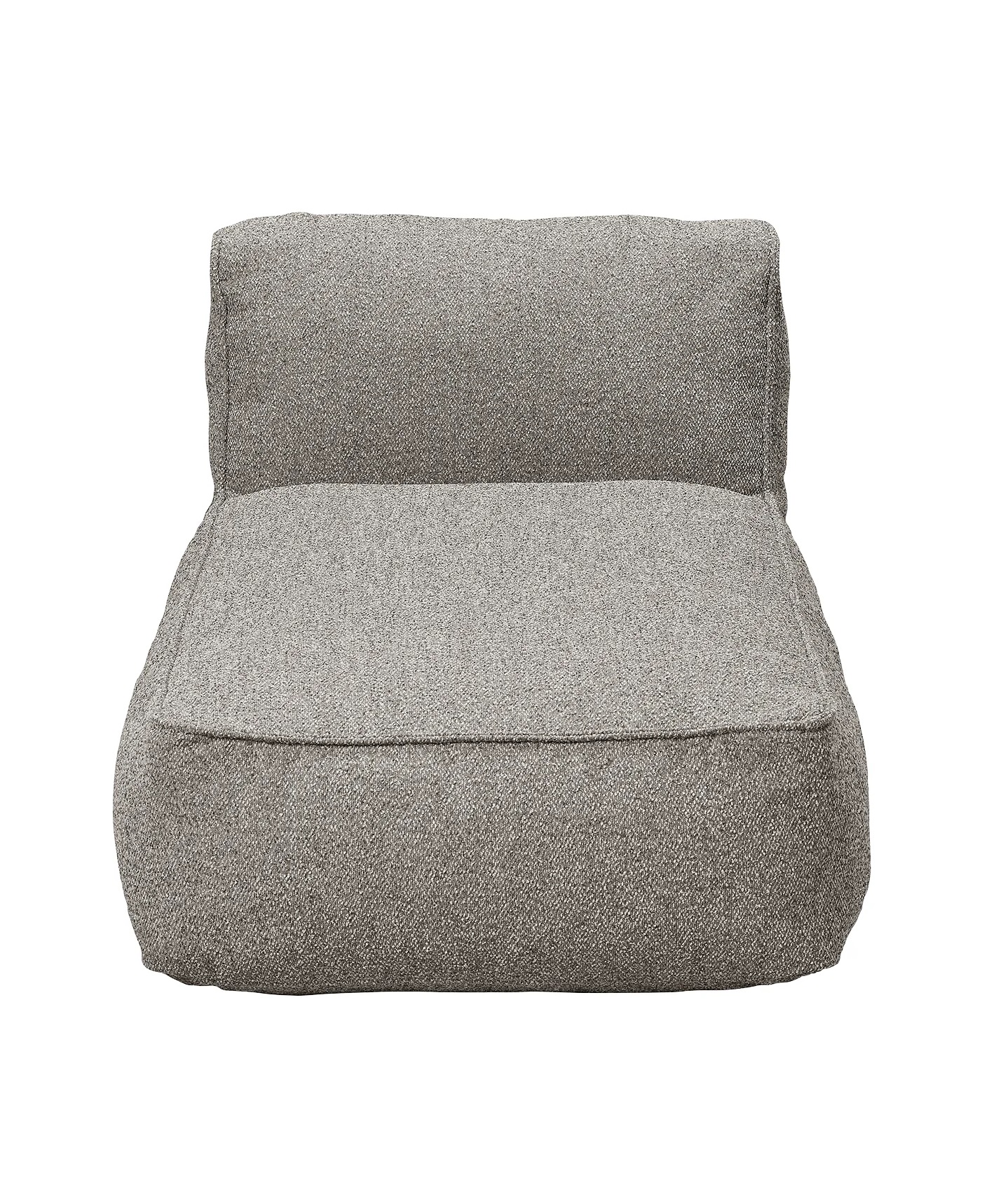 Graues Grow Chaiselongue Modul von Blomus für den Außenbereich, Frontansicht. Outdoor Möbel.