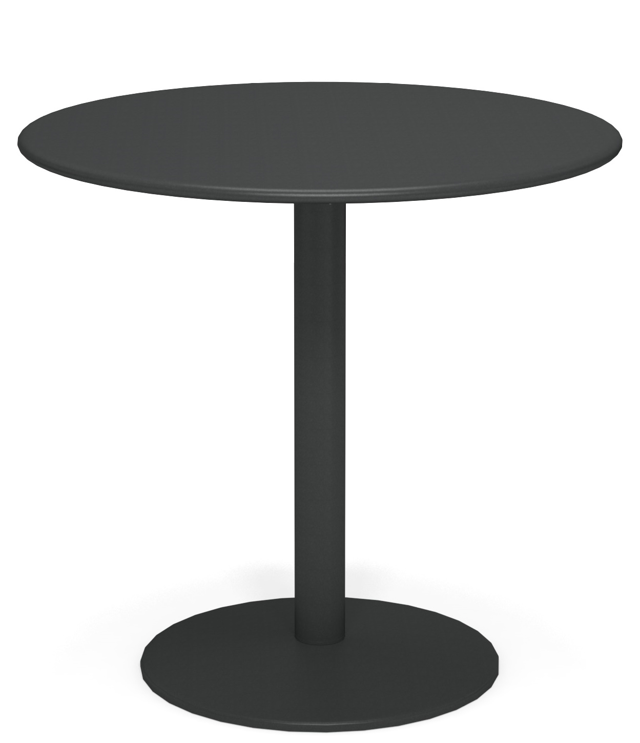 Schwarzer Thor Round Table Tisch von Emu, runder Gartentisch für den Außenbereich, Ø 80 cm.