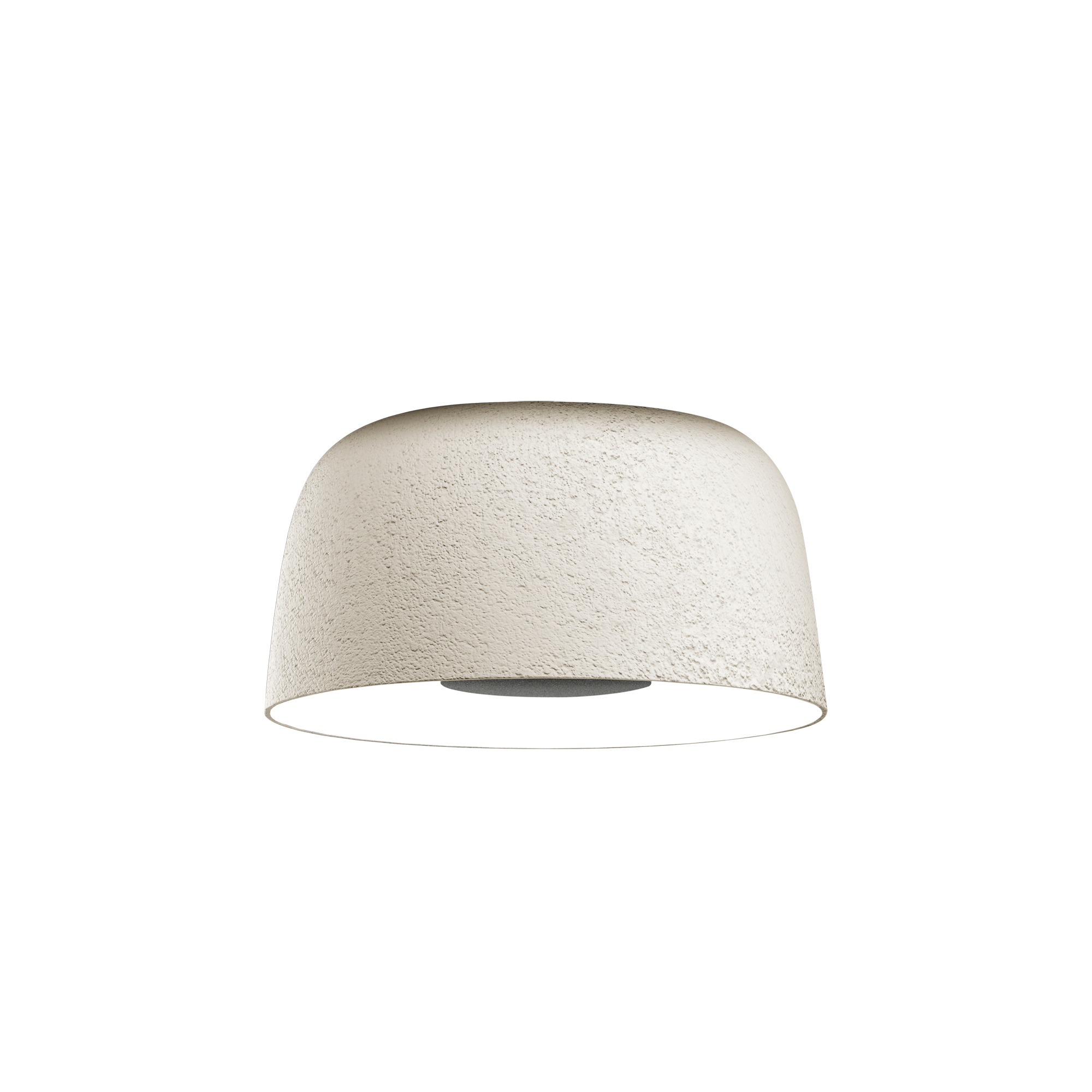 Weiße Djembé Deckenleuchte von Marset, moderne LED Lampe für Wohnzimmer und Schlafzimmer.