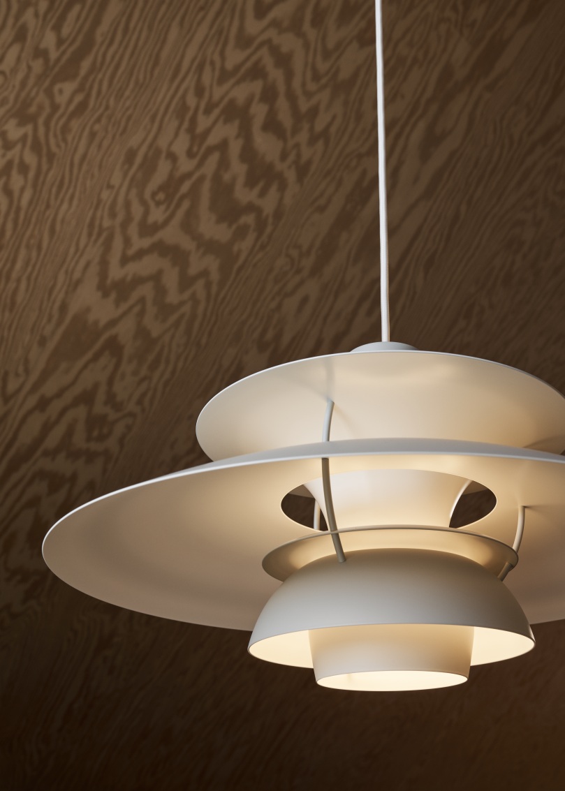 PH 5 Monochrome hanglamp Louis Poulsen Pale Pewter