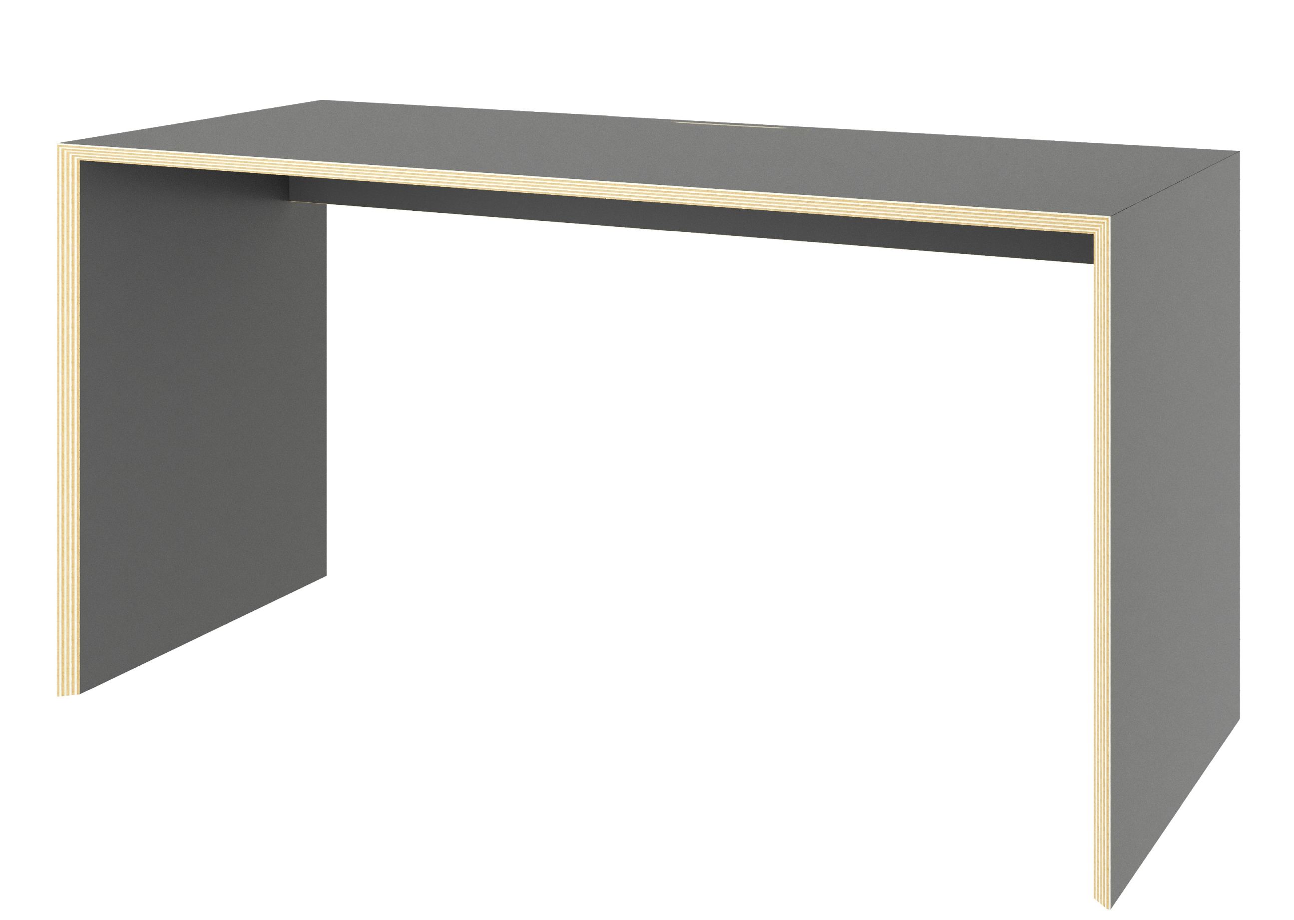Grauer Bridge Schreibtisch von Müller Möbelwerkstätten mit minimalistischem Design und klarer Linienführung für modernes Büro oder Arbeitszimmer.