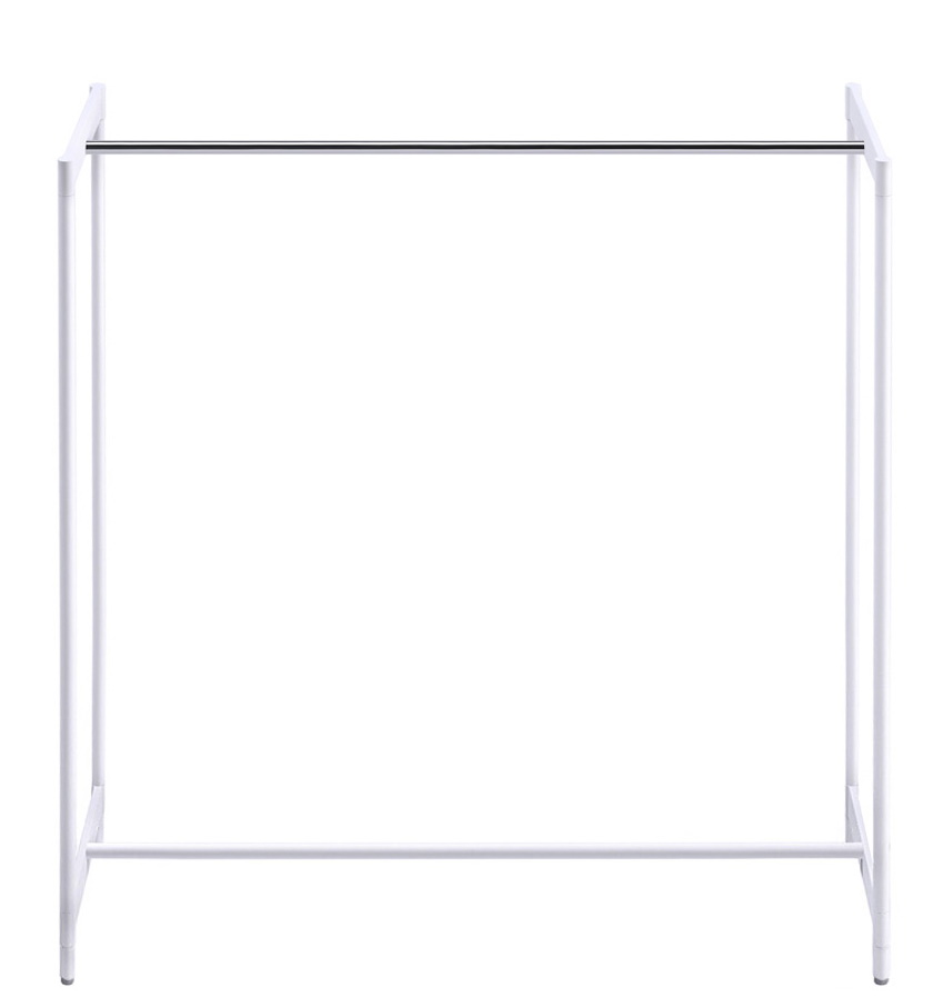 Weißer Rexite Meeting Kleiderbügelständer aus Metall, minimalistisches Design für Büro und Konferenzraum.