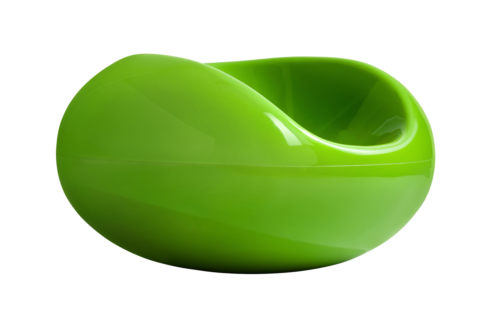 Grüner Pastil Stuhl von Eero Aarnio, ein moderner Designklassiker für Wohnzimmer und Garten.