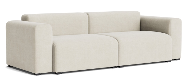 Beiges Mags Sofa 2,5-Sitzer von Hay mit niedriger Armlehne, modernes Design für Wohnzimmer.