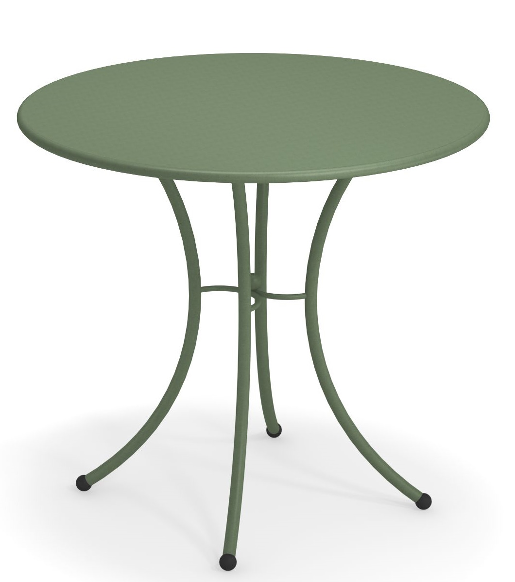 Runder, grüner Pigalle Tisch von Emu für den Außenbereich, ideal für Garten und Terrasse.