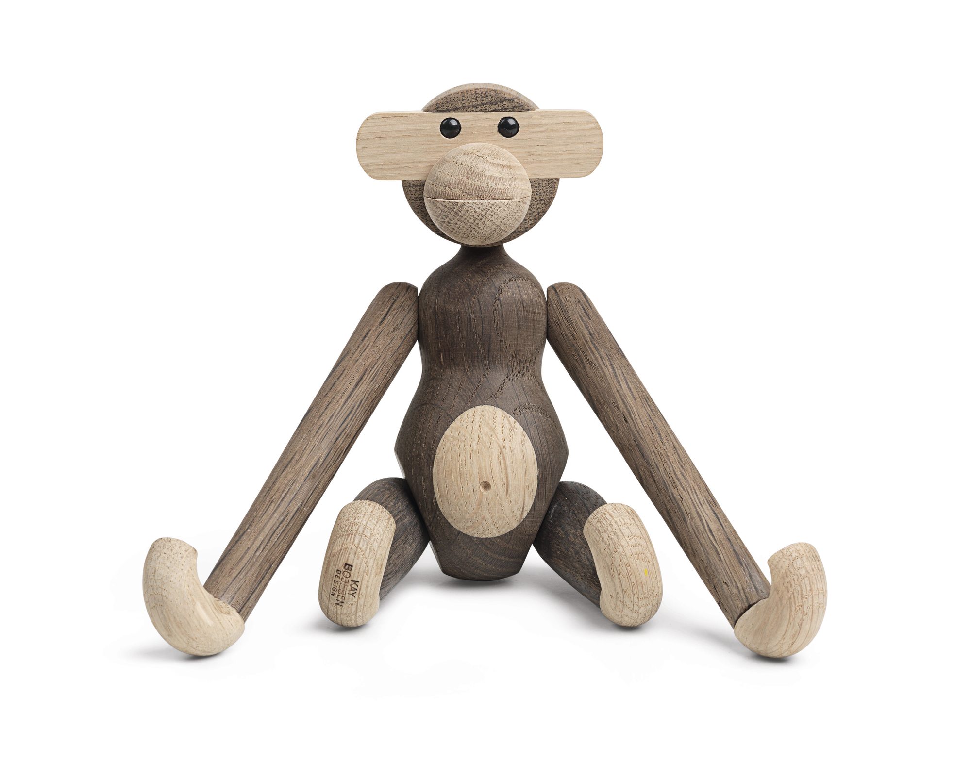 Affe Holzfigur, Eiche geräuchert, von Kay Bojesen. Deko-Objekt, Spielzeug für Kinder.