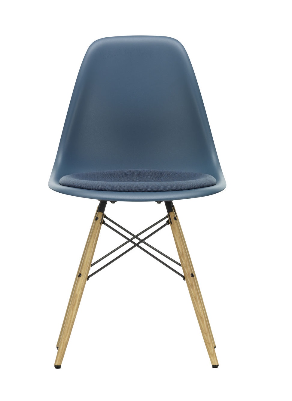 Eames Fiberglass Chair DSW-stoel met zitkussen van Vitra