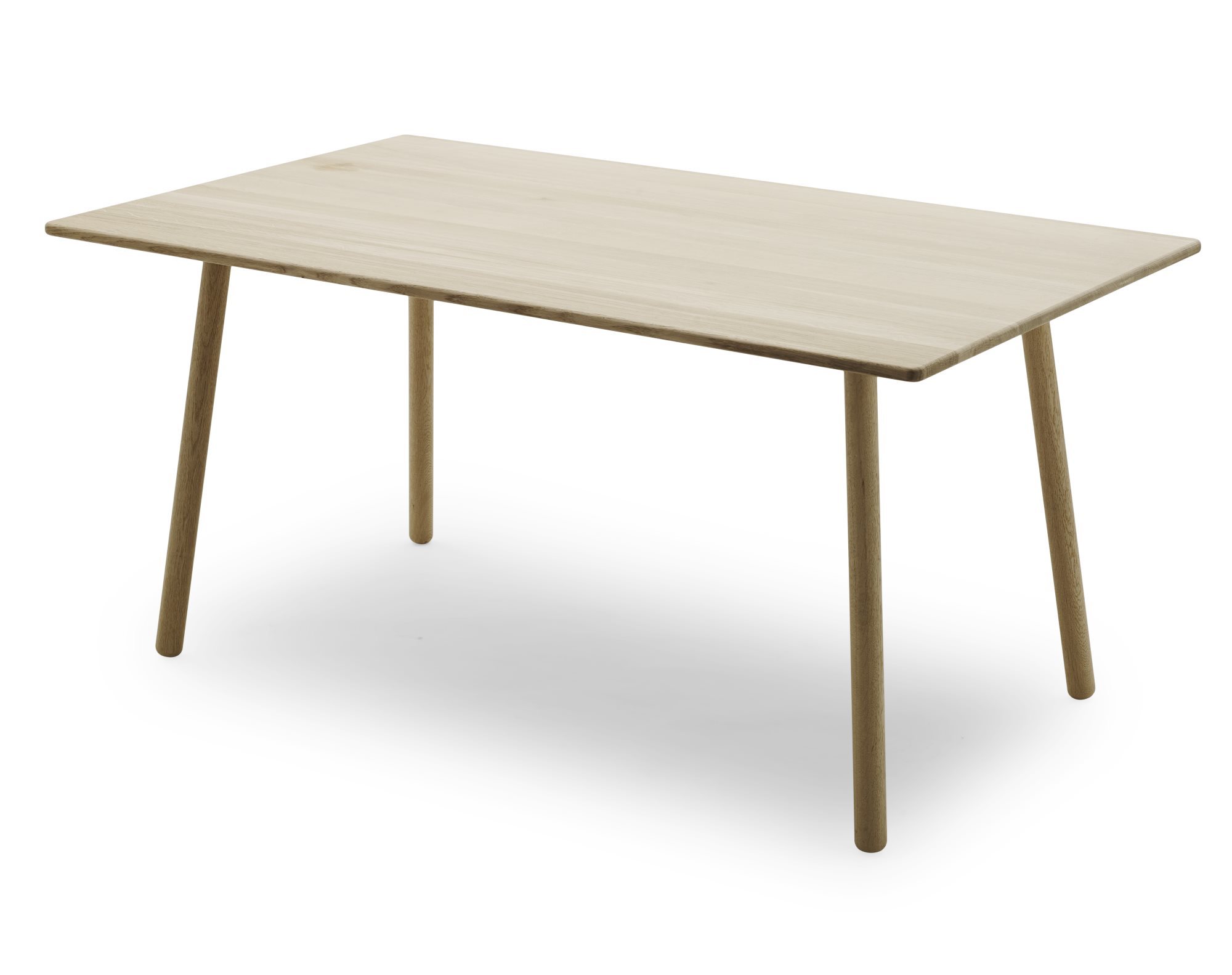 Georg Dining Table von Skagerak: Rechteckiger Esstisch aus hellem Eichenholz.