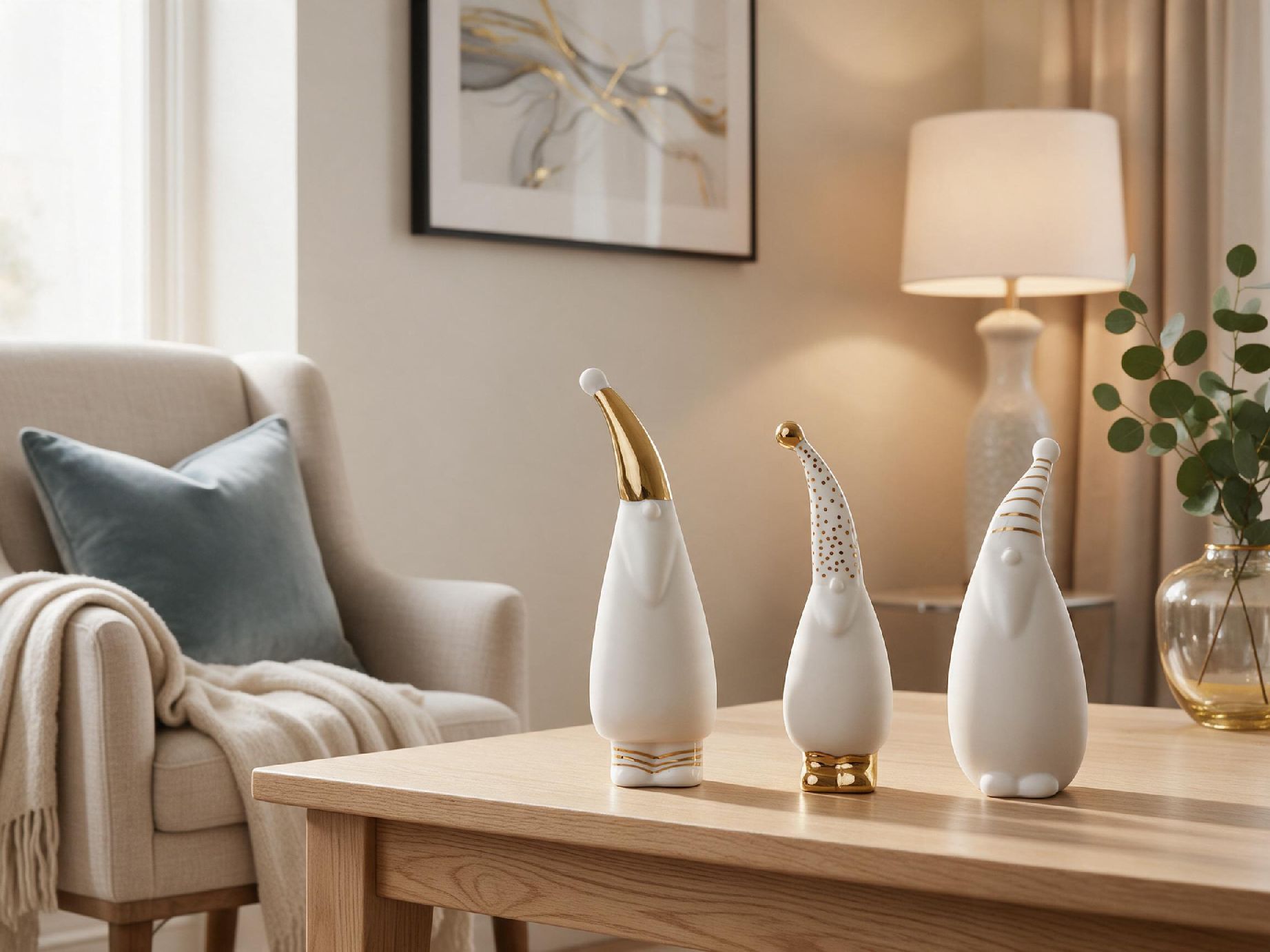 Set kerstmanfiguurtjes (3 stuks) met wielen