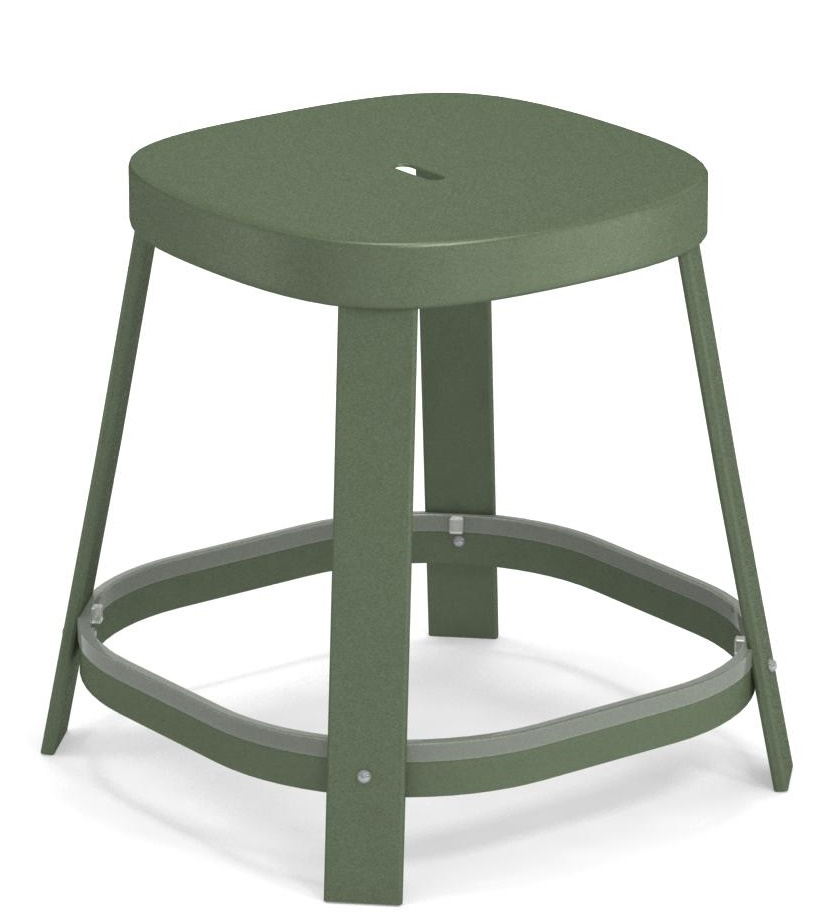 Thor Barhocker niedrig, olivgrün, von Emu, ideal für den Außenbereich und moderne Sitzgelegenheiten.