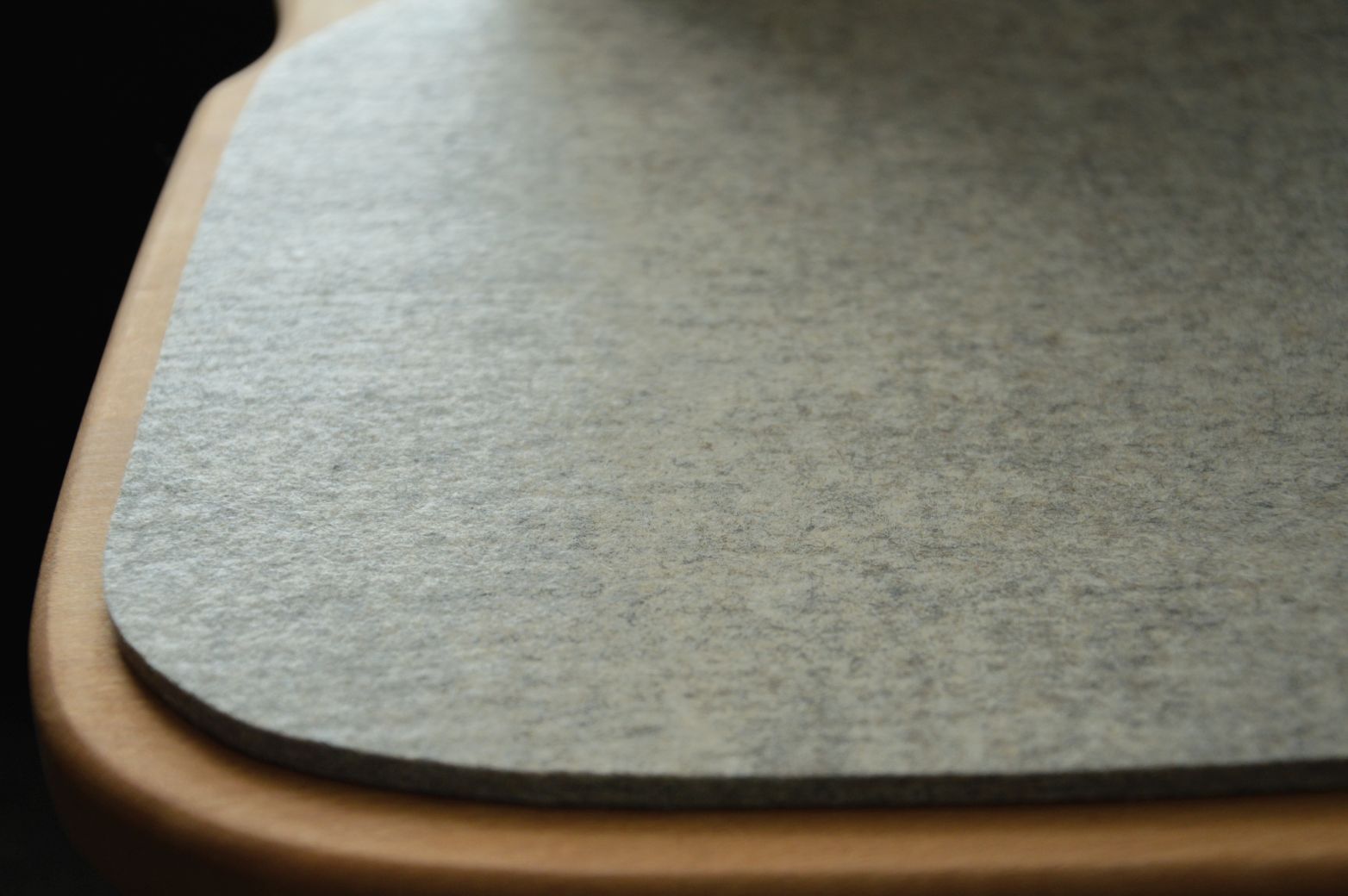 VIENNA vilten zitkussen, 5 mm dik, met antislipcoating, lichtgrijs gemêleerd, Jan Kurtz