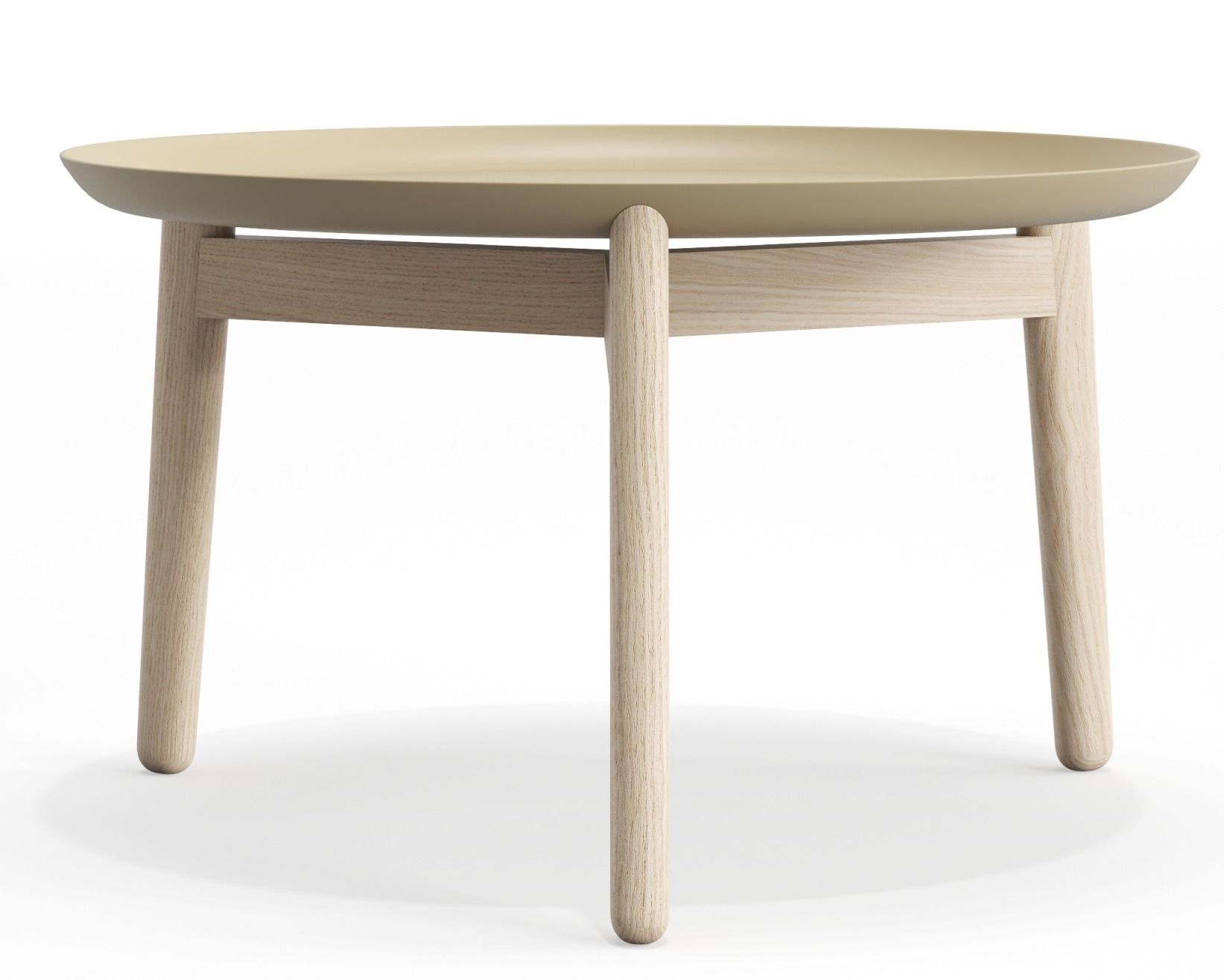 Plaisir Beistelltisch aus Aluminium und Holz, Höhe 32 cm, modernes Design für Wohnzimmer und Büro.