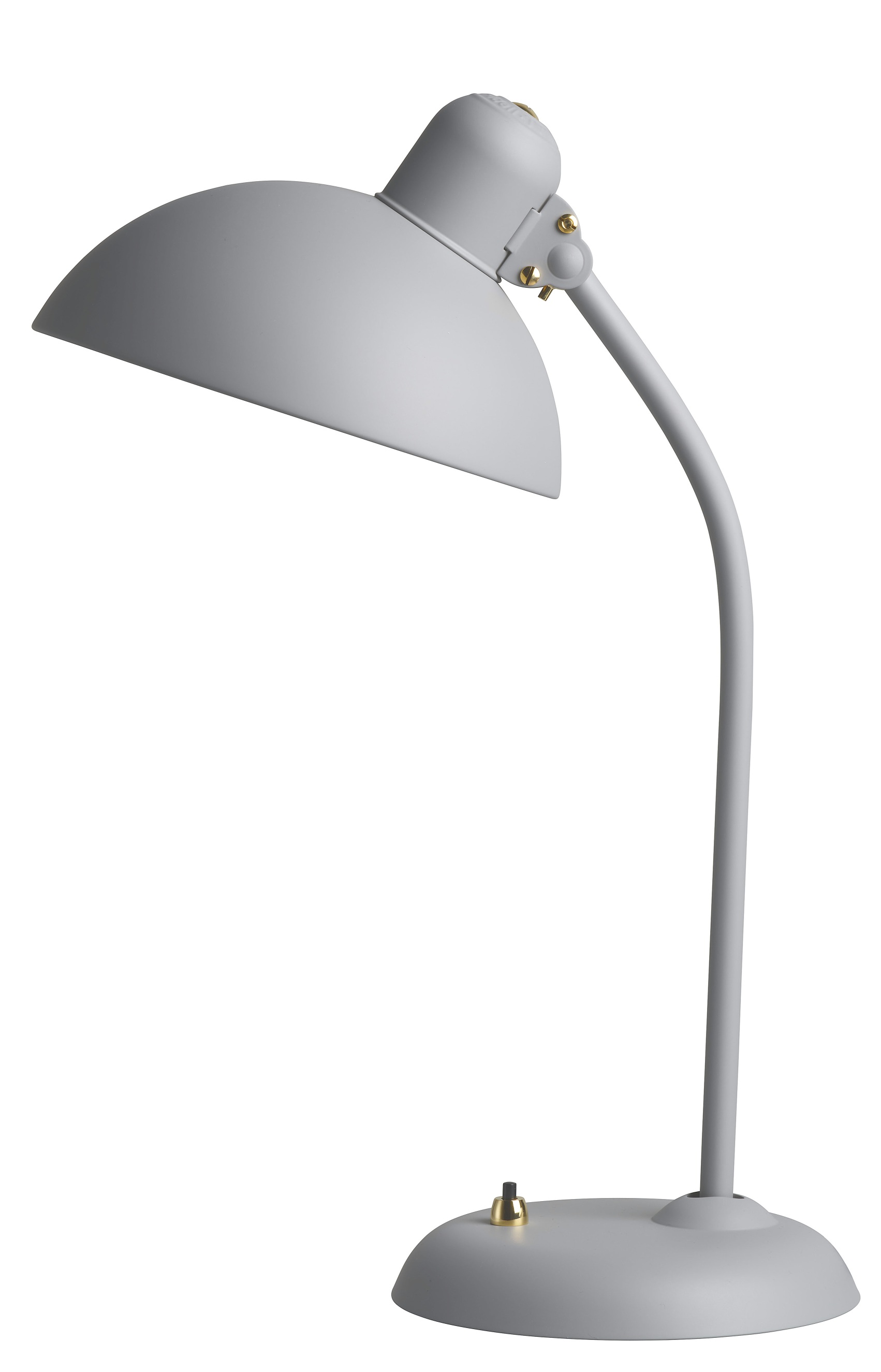 Graue KAISER idell 6556 T Tischleuchte von Fritz Hansen, modernes Design für Schreibtisch und Wohnraum.