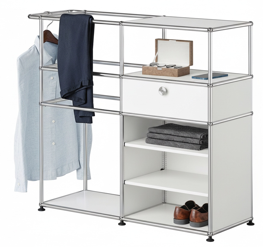 Kledingkast USM Haller puur wit