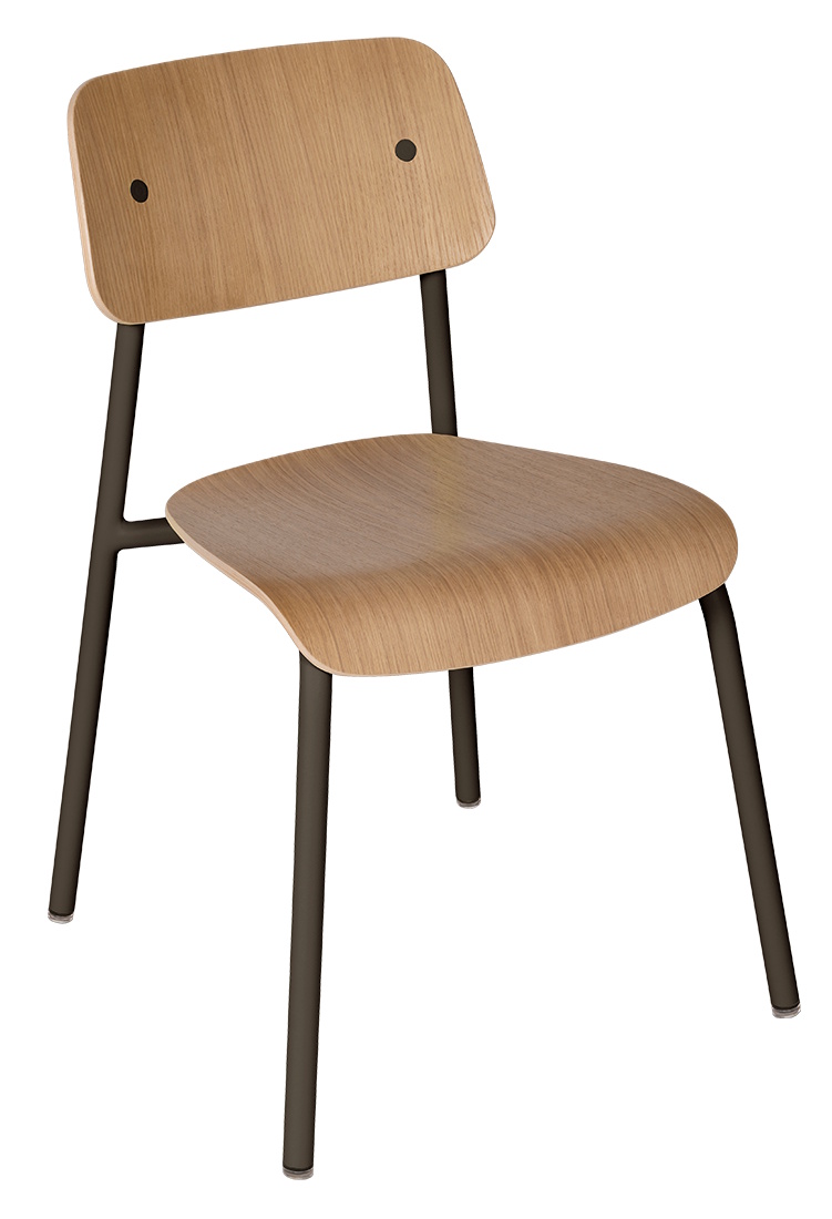 Studie Chair stoel van eikenhout voor binnen, Fermob