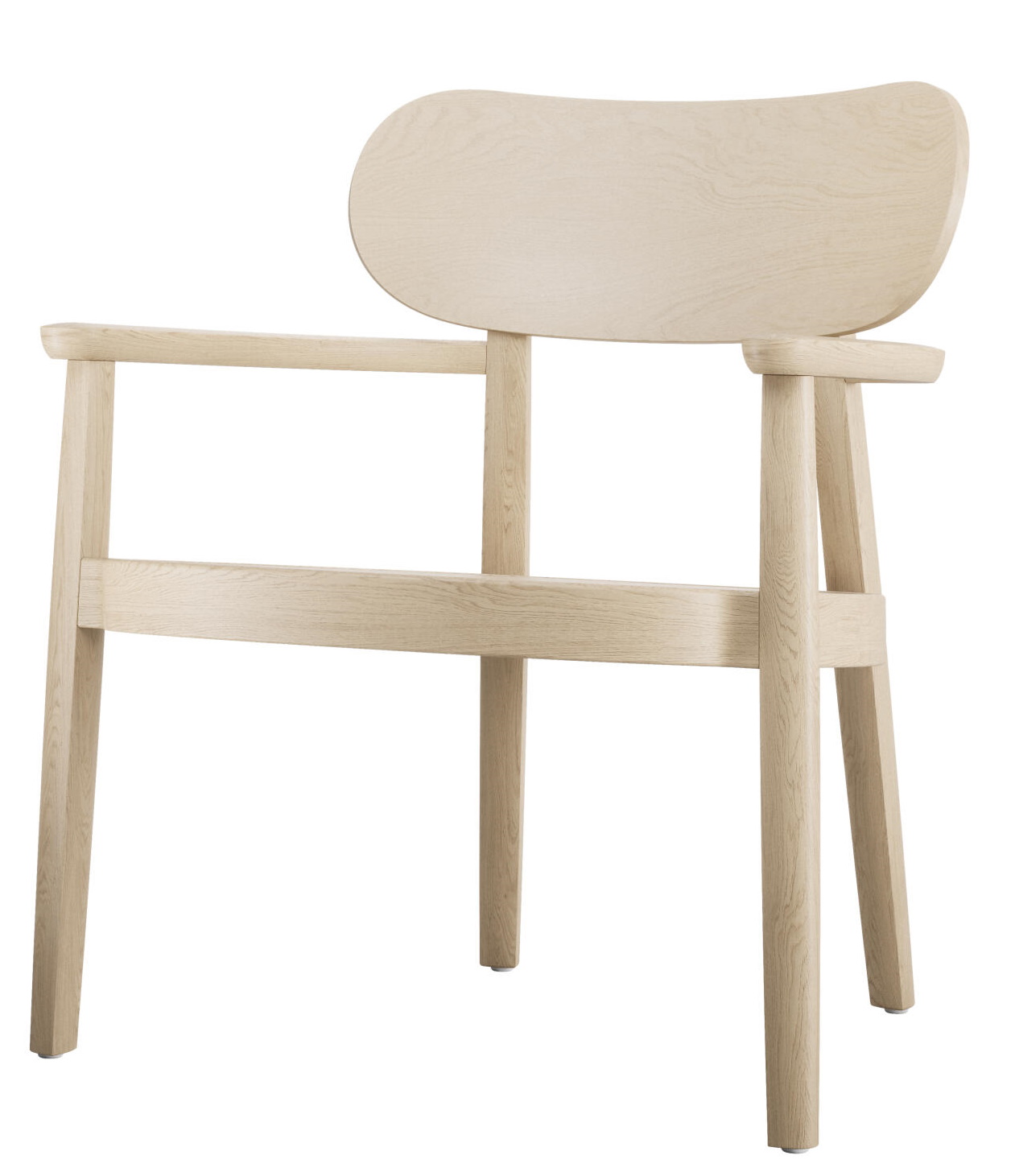 Holzsessel mit Armlehnen, Modell 119 MF von Thonet, aus hellem Holz, modernes Design.