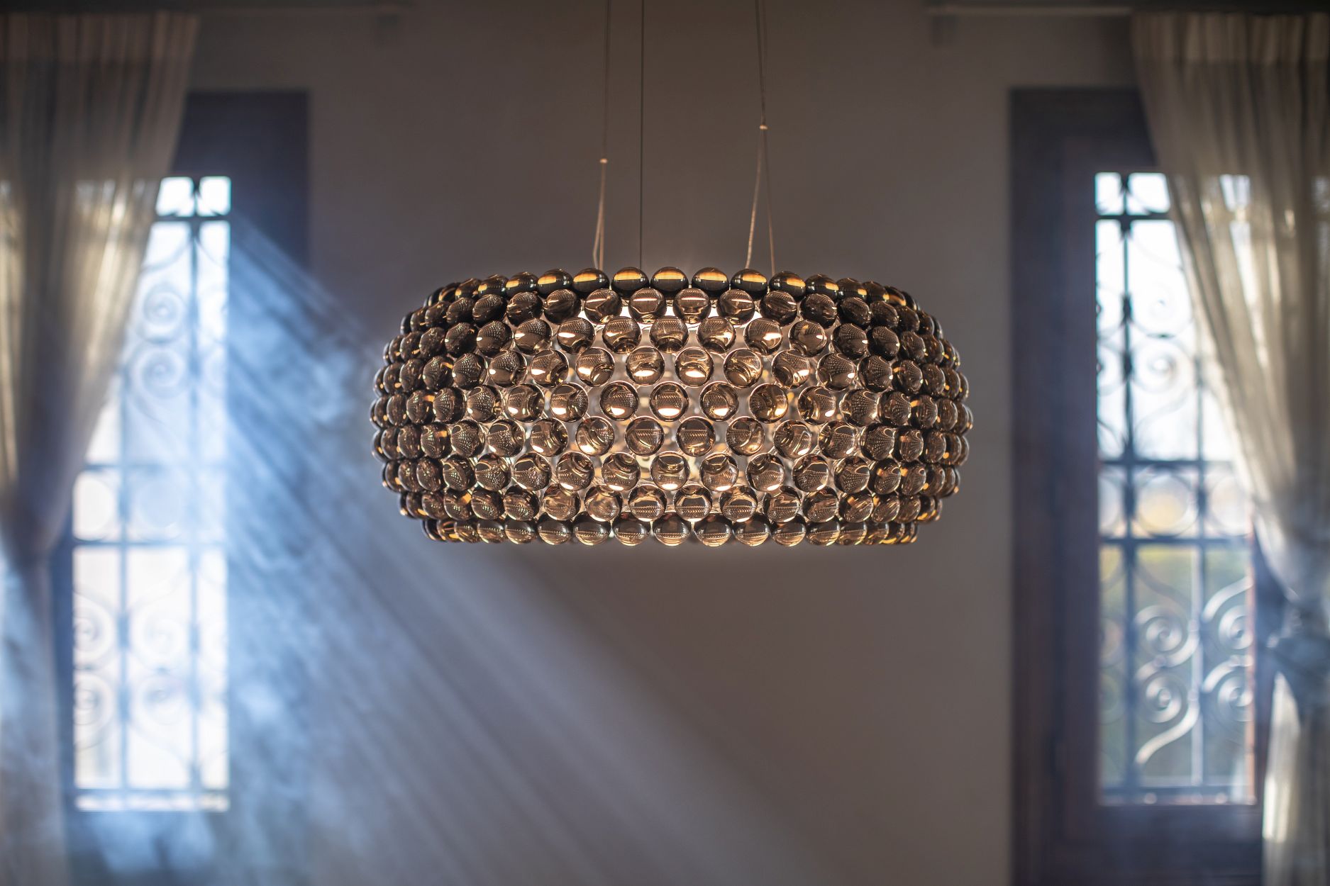 Caboche Plus Grande hanglamp Grau Foscarini