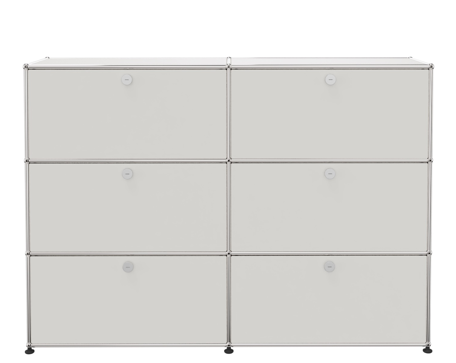 USM Haller hoogkast met 6 kleppen, wit