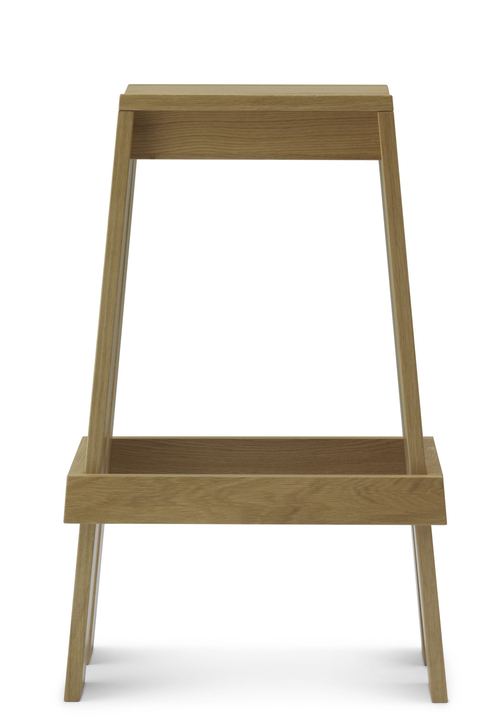 Let Barstool Barhocker H 75 cm von Normann Copenhagen aus hellem Holz, Frontansicht.