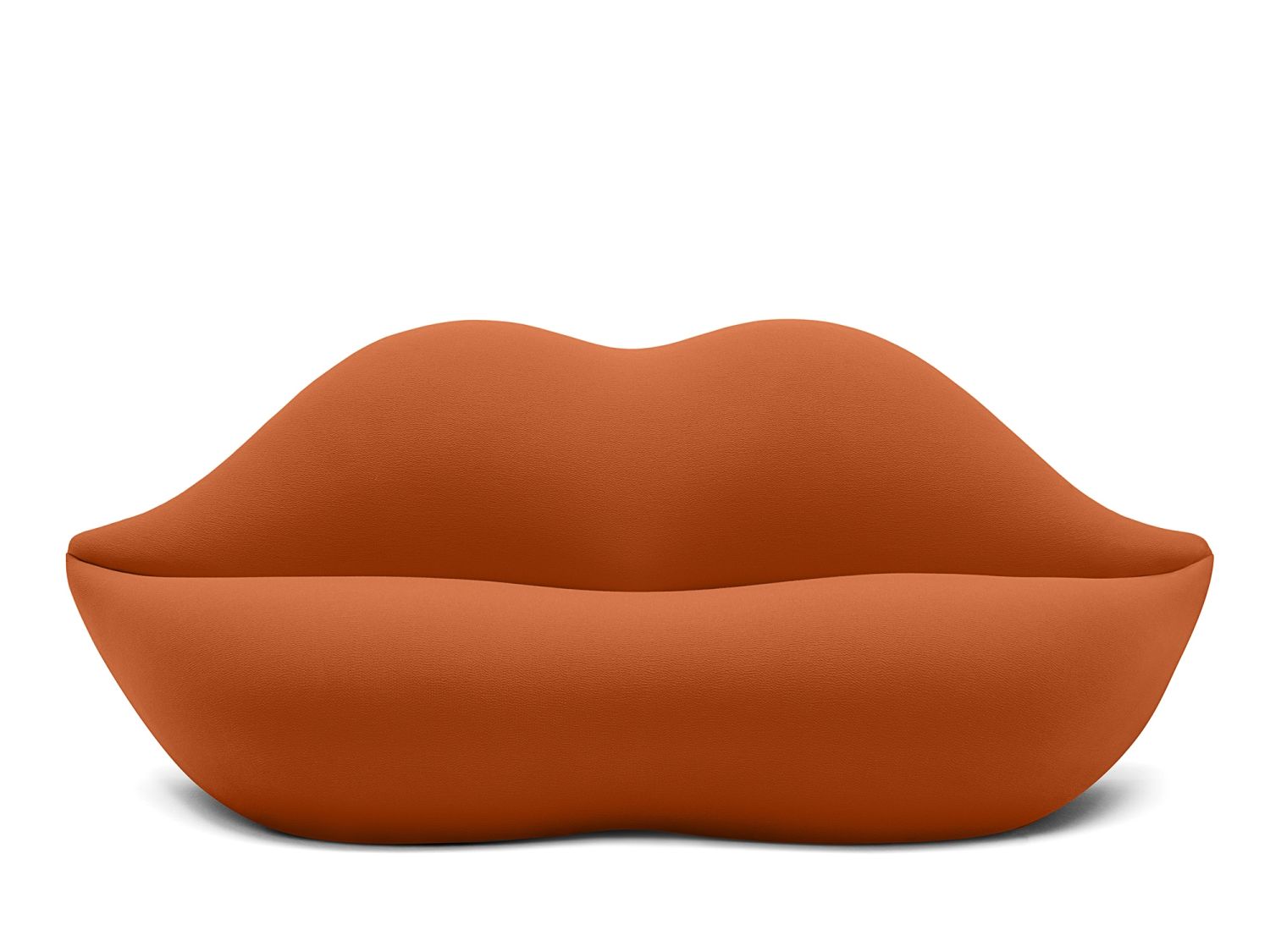Bocca Sofa in Kürbisorange von Gufram, Lippen-förmiges Design Sofa für Wohnzimmer.