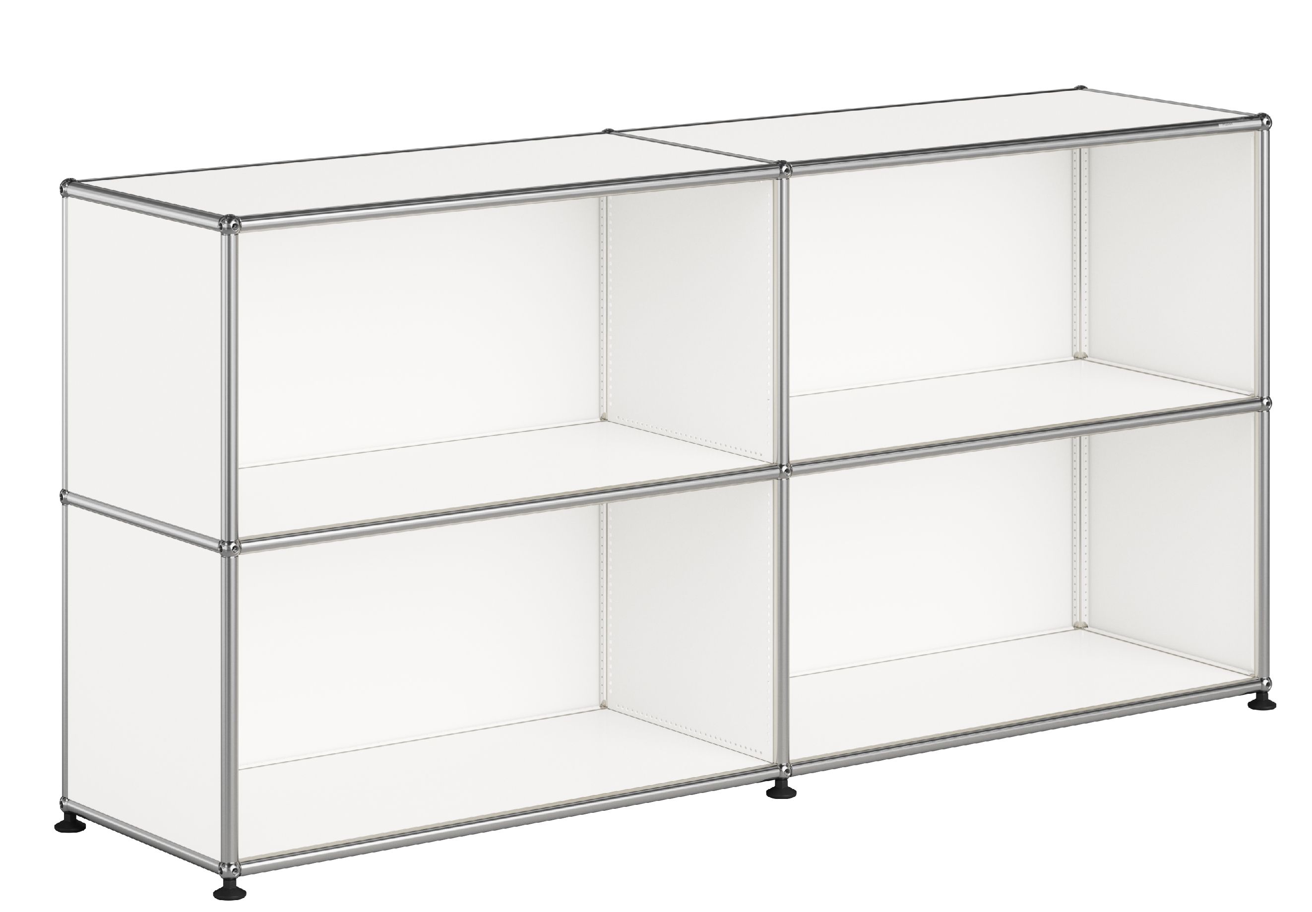 USM Haller dressoir M67 open met vier vakken puur wit