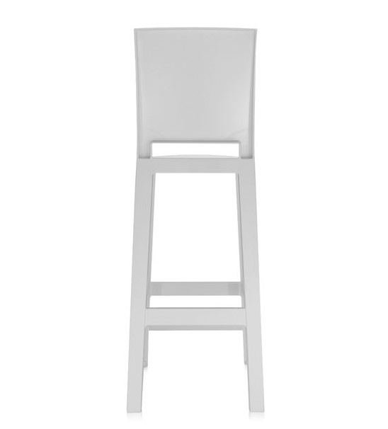 Weißer "One More" Barhocker von Kartell, modernes Design, ideal für Küche und Bar, 2er Set.